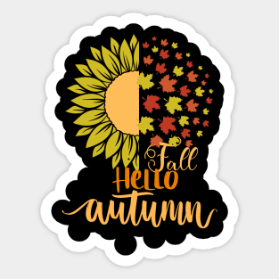 Hello autumn fall colors Sticker